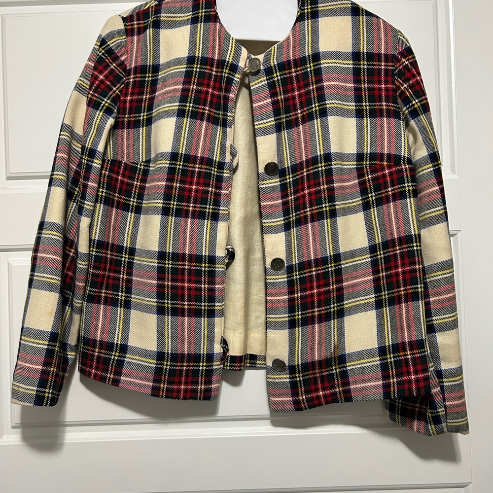 Plaid Button-Up Jacket